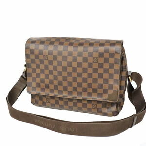 Louis Vuitton Shelton Damier Canvas Ebene Brown Shoulder Bag